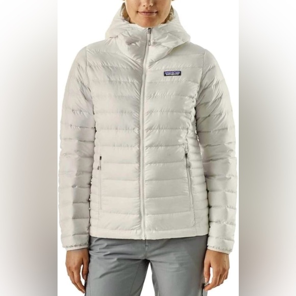 Patagonia Jackets & Blazers - Patagonia Down Sweater Hoody Jacket Birch White Women’s Size Small
